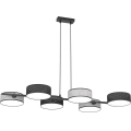 Suspension sur câble DRUMZ 6xE14/10W/230V noir/gris